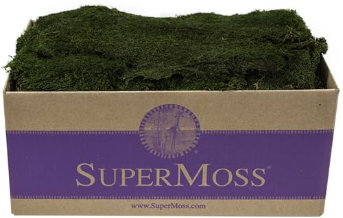 SuperMoss (21559) Sheet Moss Preserved, Natural Green, 25lbs Box
