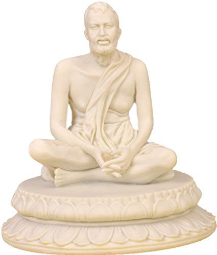 Minicreature Marble Sri Ramakrishna Paramhamsa (White, 10 inch)