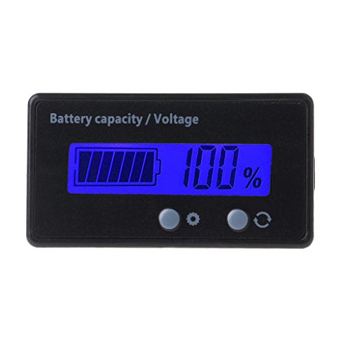 Kcnsieou Langere Levensduur 8-70V Blauw LCD Zuur Lood Lithium Batterij Capaciteit Indicator Voltmeter Gauge 2in1 - Afbeelding 5