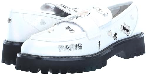 Image of Karl Lagerfeld Women's Gaston Lug Sole Loafer with Pin Embellishments