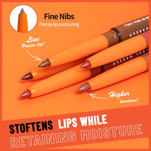 Image of Retractable Lip Liner Pencil for Shaping & Sculpting Lips,Creamy Matte Gel Crayon Lip Liner Pencil delineador de labios,Long Lasting Waterproof Lipstick LipLiner (05#, 1 Count (Pack of 1))