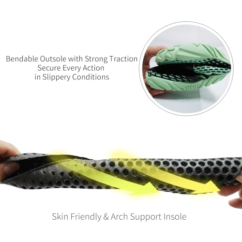 Image of Queday Water Shoes for Women Men Quick Dry Barefoot Shoes Athletic Lightweight Sports Aqua Socks Outdoor Swim Fishing Hiking Diving Surf Walking Kayaking