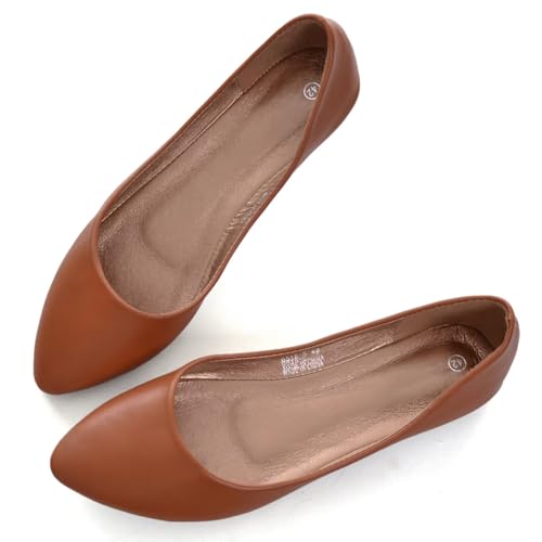 Dear Time Women's Soft Comfortable Flats Work Shoes Slip-ons for Office Ladies