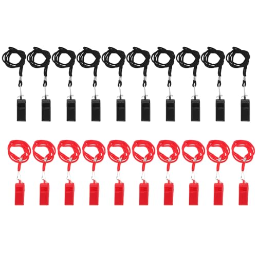 Set de 20 silbatos deportivos plásticos multicolor miniatura 1