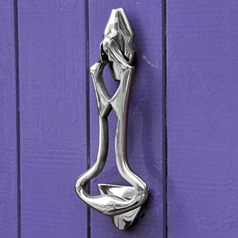 Bright Chrome Art Deco Door Knocker Cover