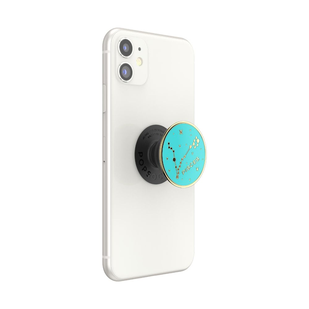 PopSockets: PopGrip - Supporto e Impugnatura per Telefoni Cellulari e Tablet con un Top Intercambiabile - Enamel Zodiac Pisces