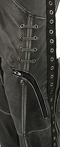 Image of Milwaukee Leather Premium Leather Motorcycle Riding Chaps for Women Bikers