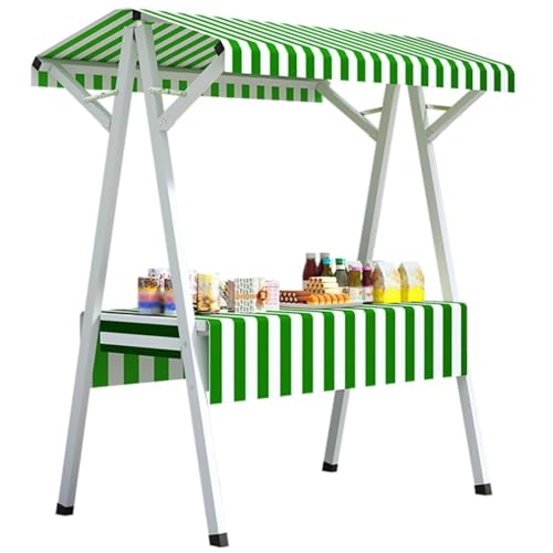 Carrito de comida portátil con ruedas, quiosco plegable para perros calientes, helados, dulces y postres, estante de exhibición para mercado al aire libre