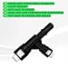 Hirificing Car Heater Core Hose Fitting Connector #15055343 15055342 800-413CD, Heater Coolant Hose Junction Cooling Water Pipe T-connector Joint For Select Cadillac Chevrolet GMC Silverado(Black)