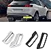 2PCS Chrome Car Rear Exhaust Cover For Peugeot 3008 5008 T87 2017-2019 End Pipe Exterior Decoration Accessories Rear End Components(Silver)