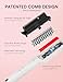 Hair Straightener Brush, Luxing PuraLux Straightener Comb, Fast Heating Hair Straightening Comb, 5 Temp Settings & Anti-Scald with Ceramic Coating, Professional Styling Tools (Pearl White)