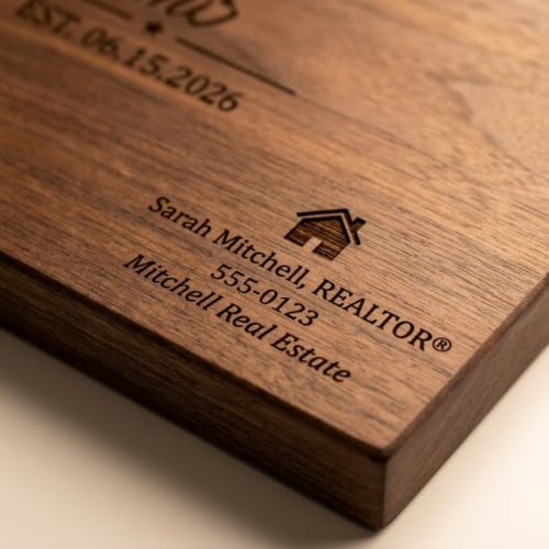 Tabla de cortar rectangular NakedWoodWorks de madera nogal personalizada miniatura 2