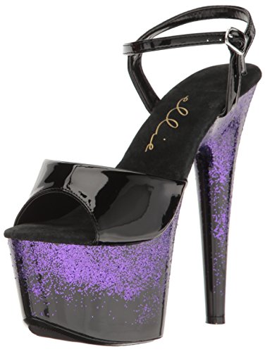 Ellie Shoes Women's 709-cari Platform Sandal, Purple, 6 M US