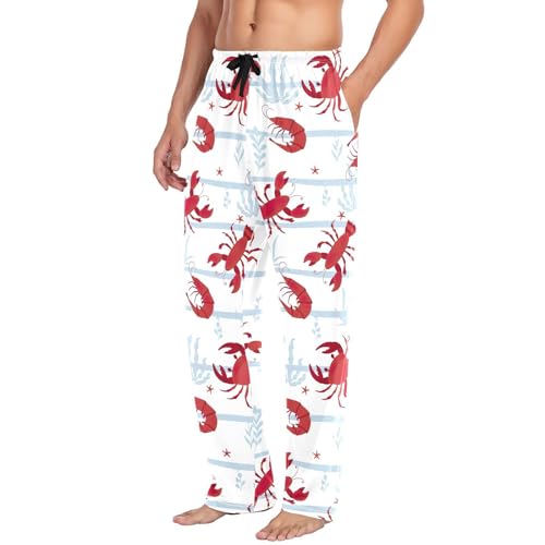 Joisal Funny Doodle Dogs Mens Cotton Pajamas Loose Men's Lounge Pants4