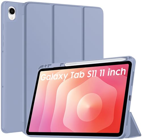 Image of Robustrion Cover Case for Samsung Galaxy Tab S11 11 inch Cover with [S-Pen Holder], Flip Cover Case for Samsung S11 Tablet 11 inch [Auto Sleep Wake] - Lavender