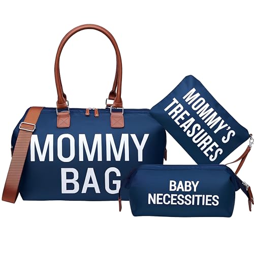 Image of Arcelite Diaper Tote for Mommy, Maternity Bag With Essentials Kit - Blue