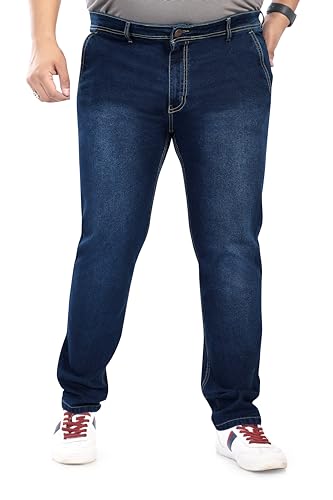 Image of Pluss Tribe - Plus Size Jeans for Men - Denim Jeans - Ideal for Casual, Office Available Sizes : 40 to 52