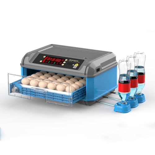 FBJAMZ Incubadora automática de huevos con girador digital y automático para pollo, pato, codorniz, máquina para incubar aves de corral (30 huevos)