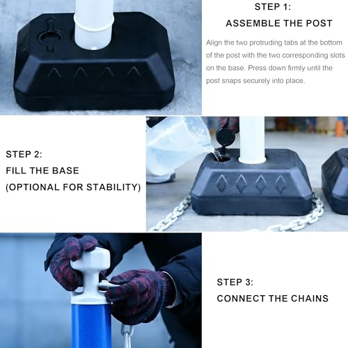 Image of OrangeStar 6 Pack Traffic Delineator Posts, 40 inchCrowd Control Stanchions