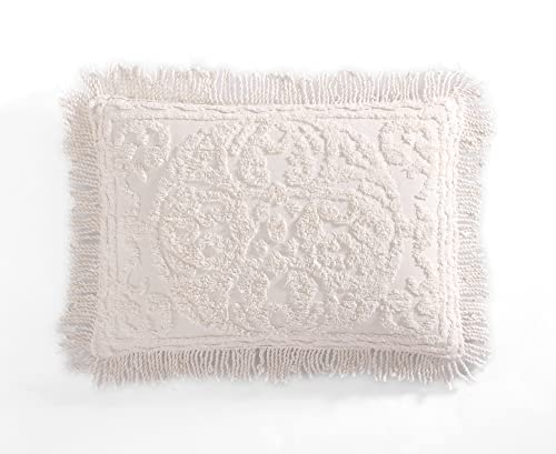 Image of Beatrice Home Fashions Medallion Standard Cotton Chenille Sham, Blush
