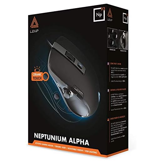 Lexip - Gaming Maus - Np93 Neptunium Alpha - Französische Innovation - 12 Programmierbare Tasten - USB Maus mit integriertem 2-Achsen Joystick - Ultimative Beweglichkeit + Gewichtstuning