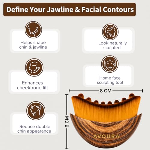 Image of Premium Lymphatic Contour Face Brush | 360 Facial Sculpting for Puffy Face & Double Chin | Ultra Soft Facial Massage Brush | Massager & Gua Sha Brush for Face | Face Lifting & Lymphatic Drainage Tool with Travel Case