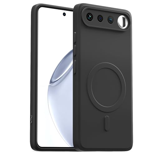 Image of Pikkme Back Cover for Realme 16 5G Soft Matte Silicone Mag-Safe Design (Mag-Safe Not Support) Camera Protection | Slim Fit Bumper Cover (Black)