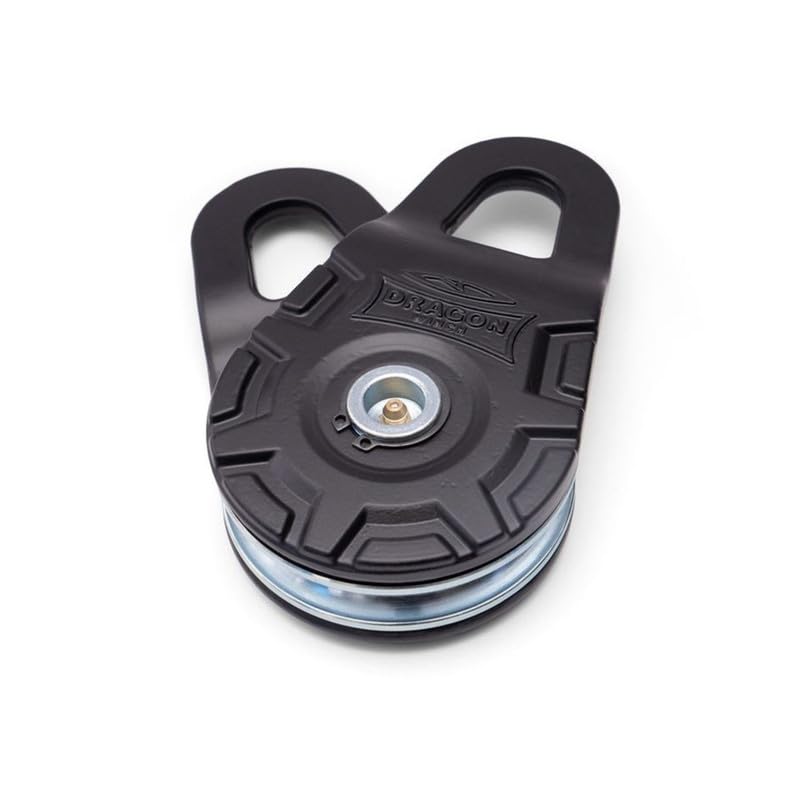 Dragon Winch Polea Bloque para Cabrestante 10T / 22000 lbs con Cuerda de Acero - Doble Fuerza de Tracción para Recuperación Off-Road, Compatible con Vehículos 4x4