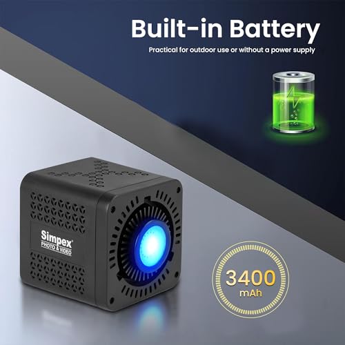 Image of Simpex SLB 120R Portable RGB Version Palm Size Continuous LED Light with in-Built Battery