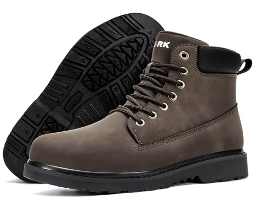Image of LARNMERN Soft Toe Work Boots Men Waterproof Non Slip Lightweight Shoes | 6 Inch Leather Comfortable Durable Insulated Construction Hiking Tactical Motorcycle Chukka Dress Botas