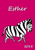  2018: personalisierter Kalender 2018 - Esther - DIN A5 - eine Woche pro Doppelseite