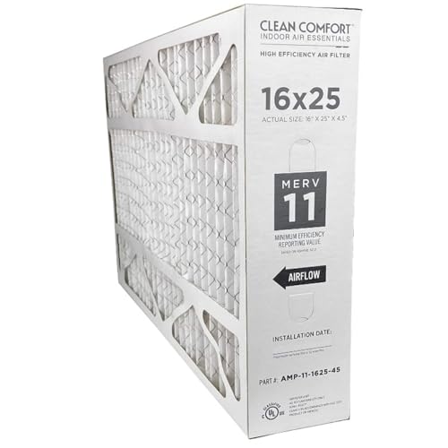 Clean Comfort AMP-11-1625-45 (1 Pack) 16 x 25 x 4.5 Media Air Filter MERV 11