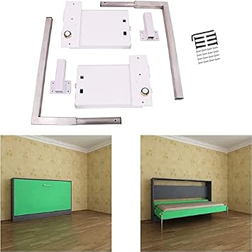 Horizontal Murphy Wall Bed Springs Mechanism Hardware Kit - Heavy Duty DIY Support Kit for Twin and King Size Beds