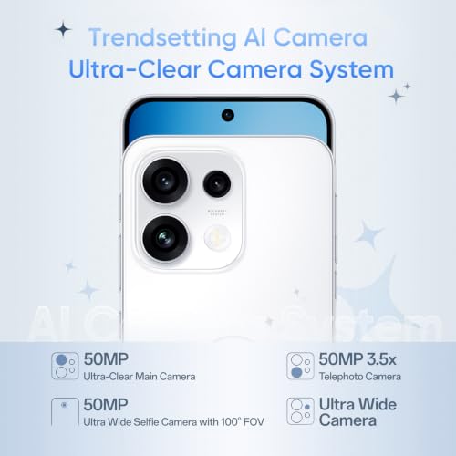 Image of OPPO Reno16C 5G Smartphone 8+128GB White with No Cost EMI