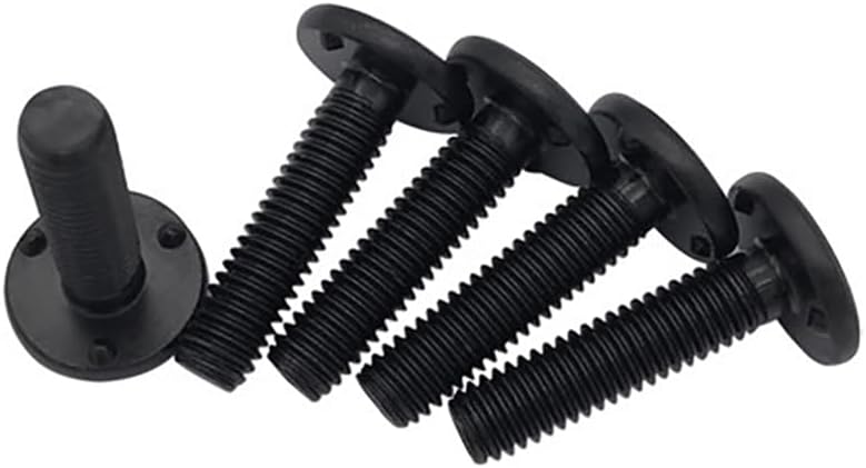 8pcs M6 Steam standard three point welding screws Black Round head bolts Flat headle threaded screw nails (Size: M6, Length: 12mm)