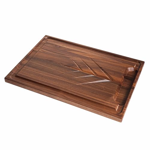 JK Adams Walnut Carving Board with Juice Grooves, 20x14