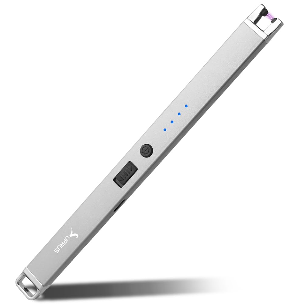 SUPRUS Electric Arc Lighter Windproof Flameless Rechargeable USB Lighter with Safety Lock for Home Kitchen BBQ Candle