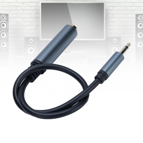 Cable sonido Jack 6.35mm hembra a 3.5mm macho 0.3m miniatura 7