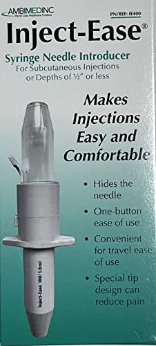 Ambimedinc Inject-Ease Automatic Syringe Injector for Subcutaneous Injections or Needle Depths of 1/2