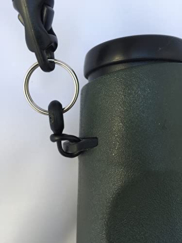 Rick Young Outdoors Universal Binocular/Camera Connection Straps: Short, Strong, Flexible Straps for Minimal Swing Black, small 1.5" - Image 2
