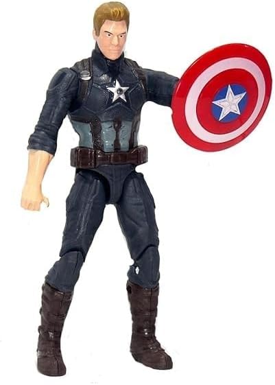 Wah!! Store Action Figure Toys with Weapon & LED Light Super Hero Action Figures Play-Set Toy for Kids (Captain America)