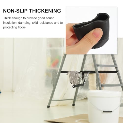 LeiterfüßE ErsatzfüßE Leitern Gummi Ersatz Schwarz Gummipads Ladder Rubber Foot Pad Schutzkappe Leiterfuß 2 Stück FußKappen GummifüßE Leiter FüßE Ersatzfüße für Haushaltsleitern Leiterfüße 43x25