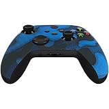 eXtremeRate Blue Black Camouflage Wymiana Płyta Czołowa, Soft Touch Grip Housing Shell Case dla Xbox Series S & dla Xbox Series X, dla Xbox Core Controller - Controller Nie Jest Wliczony W Cenę