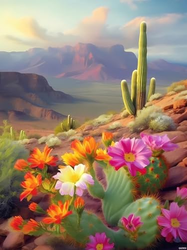 Kit peinture diamant 5D anti-stress cactus pour chasser l'anxiété