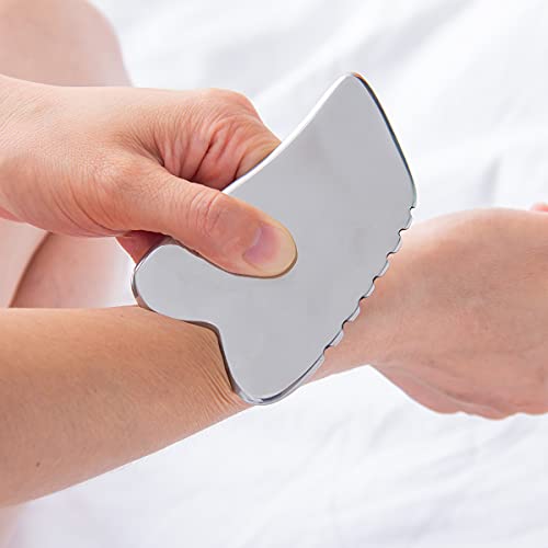 Allshow Gua Sha Massage Tool Facial Gua Sha With Unique Comb-Side A Relaxing Gua Sha For Jawline, Double Chin, Wrinkles And Pain Relief #TOP5