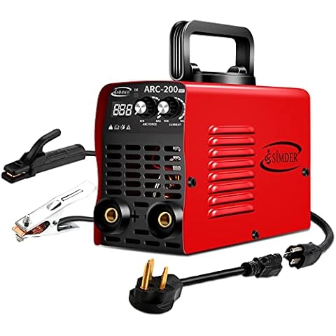 Arc Welder 110V 200Amp Welding Machine IGBT Inverter AC-DC Mini Electric Welders Free Accessories Tools High Frequency Household Smart Welder for Novice Welders fits 3.2mm weling rods Cover