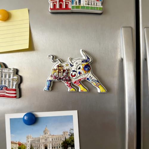 Imán frigorífico toro Madrid diseño mosaico 3D miniatura 5