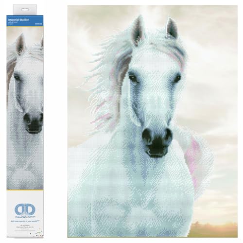 DIAMOND DOTZ Weißes Pferd 5D Diamant Painting
