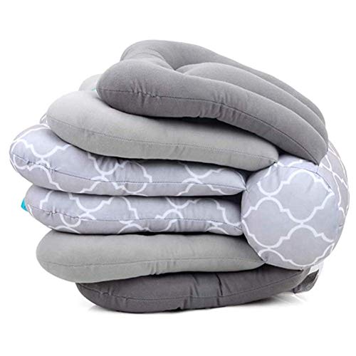 Oreiller d'allaitement multifonctionnel et coussin de soutien bébé gris - 6