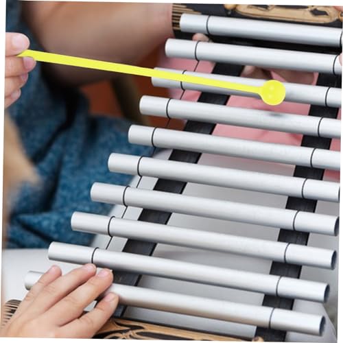 Baquetas para niños y niñas, color amarillo, fabricadas en plástico, tamaño 7.28 x 0.63 x 0.63 pulgadas miniatura 6